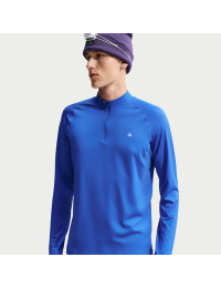 Langærmet ACG Wildsee Dri-FIT-vandretøjsoverdel med 1/4 lynlås til mænd - blå