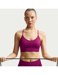 Nike Pro Seamless-sports-bh med indlæg og let støtte til kvinder - rød