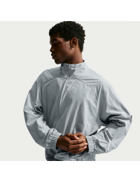 Oversized, vævet Nike N.A.C. Dri-FIT-jakke med fuld lynlås til mænd - grå