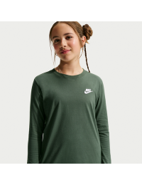 Langærmet Nike -T-shirt til større børn - grøn