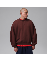 Oversized Jordan Brooklyn-sweatshirt i fleece med rund hals til mænd - brun