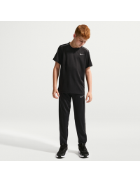 Maskinstrikkede Nike Miler-løbebukser til større børn (drenge) - sort