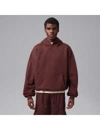 Oversized Jordan Brooklyn-hættetrøje i fleece til mænd - brun