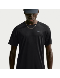 Kortærmet Nike Stride Dri-FIT Winterized-løbeoverdel til mænd - sort