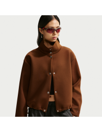 Oversized Nike Article Fleece-jakke til kvinder - brun