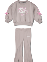 Nike Juxta-Girl-sæt i to dele med sløjfe og striber til babyer (12-24 mdr.) - brun