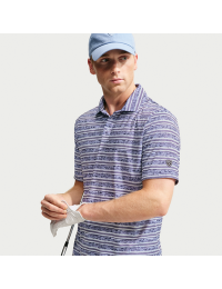 Stribet Nike Par Dri-FIT-golfpolo til mænd - lilla