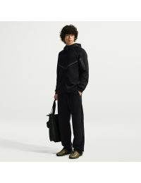 Nike Tech-fleecebukser med åben kant og detaljer i reflekterende design til mænd - sort