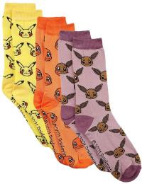 Pokémon Sokker - Pikachu Charmander Eevee - EU39-42 till EU 43-46 - Unisex - multifarvet