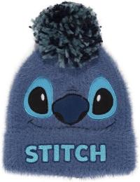 Lilo & Stitch - Disney Beanie - Stitch Fluffy Pom - Unisex - blå
