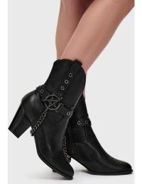 Killstar Støvle - What Darkness Returns - Coven Cowboy Boots - EU36 till EU41 - Damer - sort