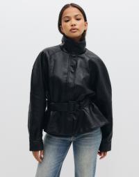 Neo Noir - Sort - Jaclyn Faux Leather Jacket
