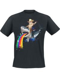 Goodie Two Sleeves - Fun T-shirt - Bucking Sharkaroo - S till 5XL - Herrer - sort