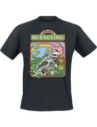 Steven Rhodes - Fun T-shirt - Learn About Recycling - S till 4XL - Herrer - sort
