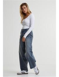 Urban Classics Jeans - Tilspidsede baggy jeans til kvinder - 27 till 32 - Damer - blå