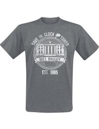 Tilbage Til Fremtiden T-shirt - Save The Clock Tower - S till XXL - Herrer - mørk grå