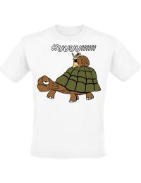 Dyremotiv - Fun T-shirt - Huuuuiiii - M till 3XL - Herrer - hvid