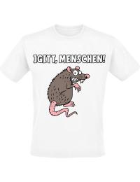 Dyremotiv - Fun T-shirt - Igitt, Menschen - M till 3XL - Herrer - hvid