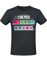 One Piece - Anime T-shirt - Devil Fruit - S till XXL - Herrer - sort