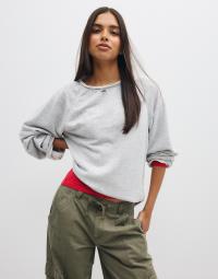Nelly - Grå - Distressed Raglan Sweat