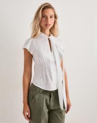 Nelly - Hvid - Cute Scarf Blouse