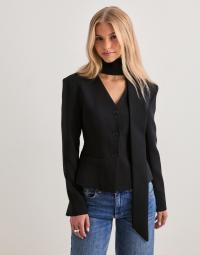 Nelly - Sort - Scarf Blazer