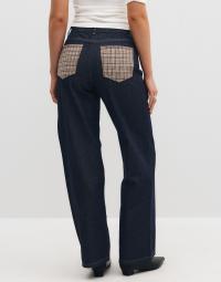 Only - Blå - Onlhope Hw Wide Check Dnm Siji