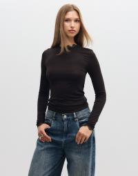 Vero Moda - Brun - Vmrosa Ls Highneck Top Ga Jrs Noos