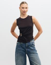 Only - Brun - Onlhaze S/L Buckle Top Jrs