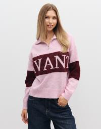 Pieces - Pink - Pcallie Ls Half Zip Knit Bc