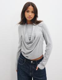 Nelly - Grå - Effortless Double Look Top