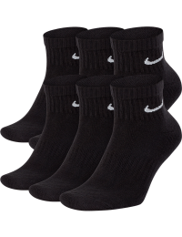 Nike Everyday Cushioned-ankeltræningsstrømper (6 par) - sort