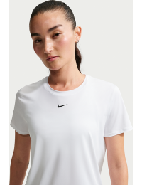 Kortærmet Nike One Classic Dri-FIT-trøje til kvinder - hvid