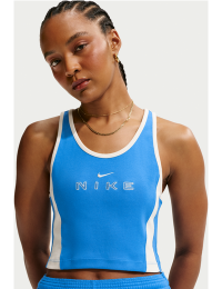 Tætsiddende Nike -tanktop med grafik til kvinder - blå