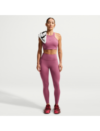 Højtaljede Nike Universa-leggings i 7/8-længde uden søm foran til kvinder - rød