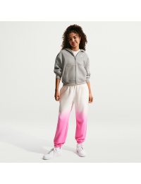 Løstsiddende Nike Studio Fleece-bukser til større børn (piger) - hvid