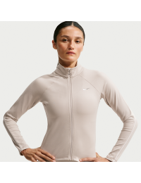 Langærmet Nike-jakke med lynlås i fuld længde til kvinder - brun