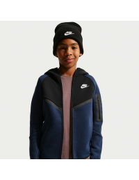 Nike Tech Fleece-hættetrøje med lynlås til større børn - blå