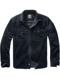 Brandit Langærmet skjorte - Classic corduroy - S till 5XL - Herrer - sort