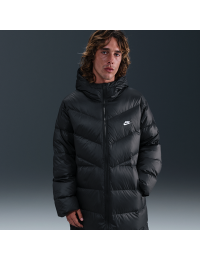 Nike Windrunner-dunparka til mænd - sort