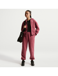 Løstsiddende Nike Studio Fleece-bukser til piger - rød