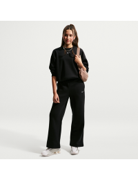 Nike Studio Fleece-bukser med åben kant til piger - sort