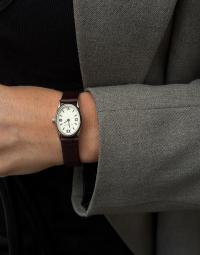 Muli Collection - Sølv - Brown Leather Vintage Watch