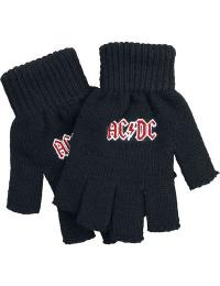 AC/DC Fingerløse handsker - Logo - Unisex - sort