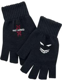 Disturbed Fingerløse handsker - Smile & Red DNA - Unisex - sort