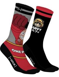 One Piece - Anime Sokker - Capslab - Ruffy - EU39-42 till EU 43-46 - Unisex - multifarvet