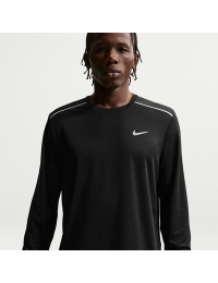 Langærmet Nike Miler Dri-FIT-løbetrøje til mænd - sort