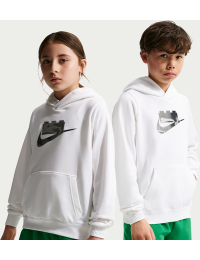Hættetrøje fra Nike x LEGO®-kollektionen til større børn - hvid