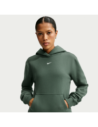 Nike Studio Fleece-hættetrøje i medium vægt til kvinder - grøn