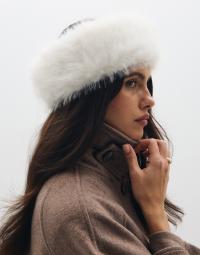 Nelly - Hvid - Faux Fur Headband